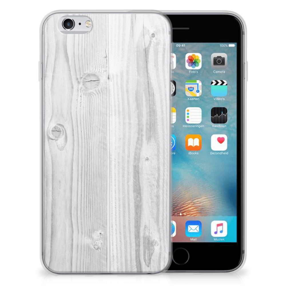 Apple iPhone 6 | 6s Bumper Hoesje White Wood