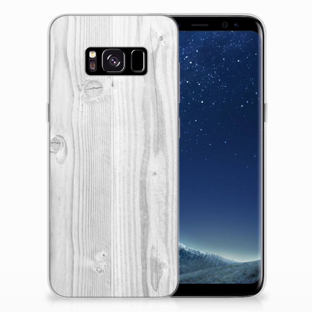 Samsung Galaxy S8 Bumper Hoesje White Wood