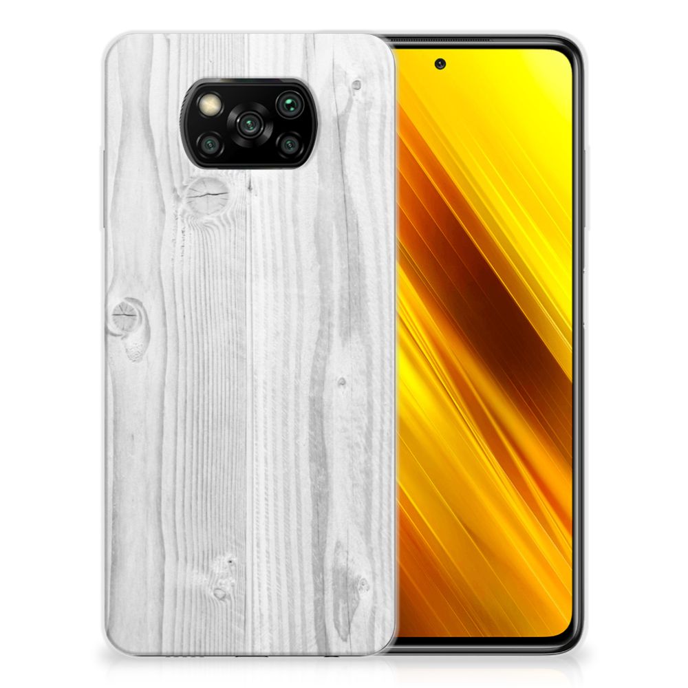 Xiaomi Poco X3 | Poco X3 Pro Bumper Hoesje White Wood