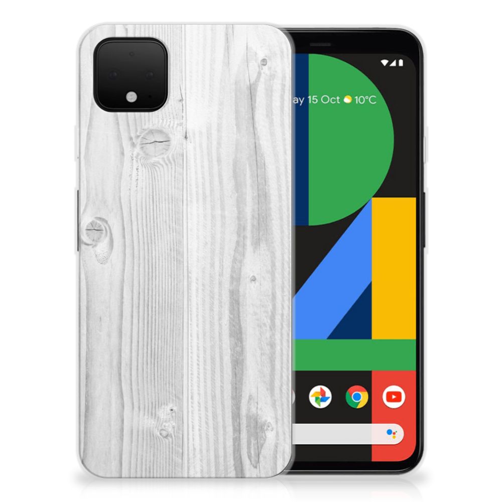 Google Pixel 4 XL Bumper Hoesje White Wood