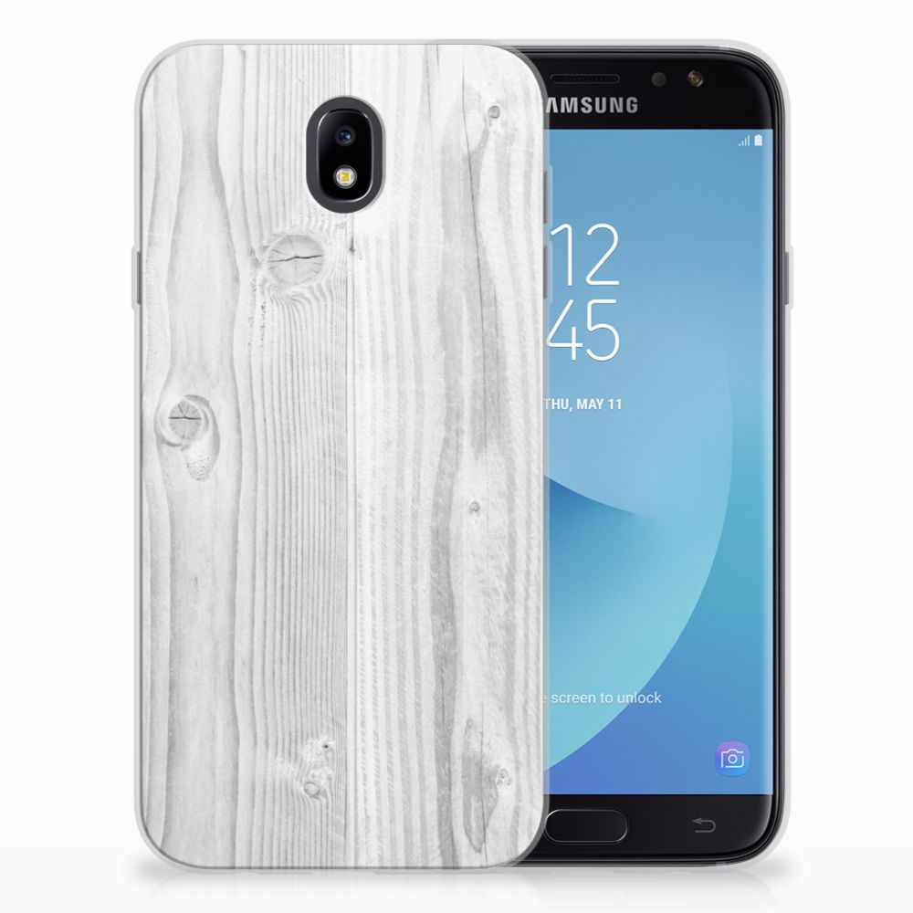 Samsung Galaxy J7 2017 | J7 Pro Bumper Hoesje White Wood