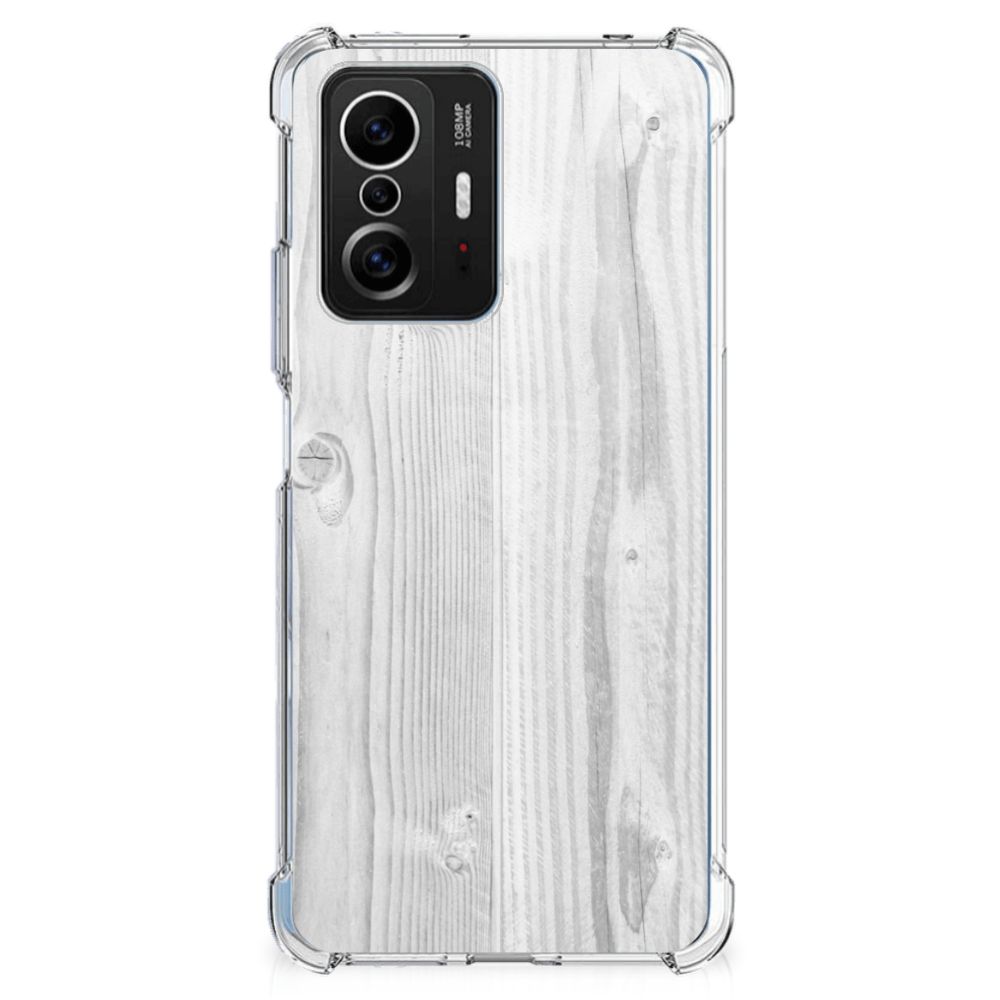 Xiaomi 11T | 11T Pro Stevig Telefoonhoesje White Wood