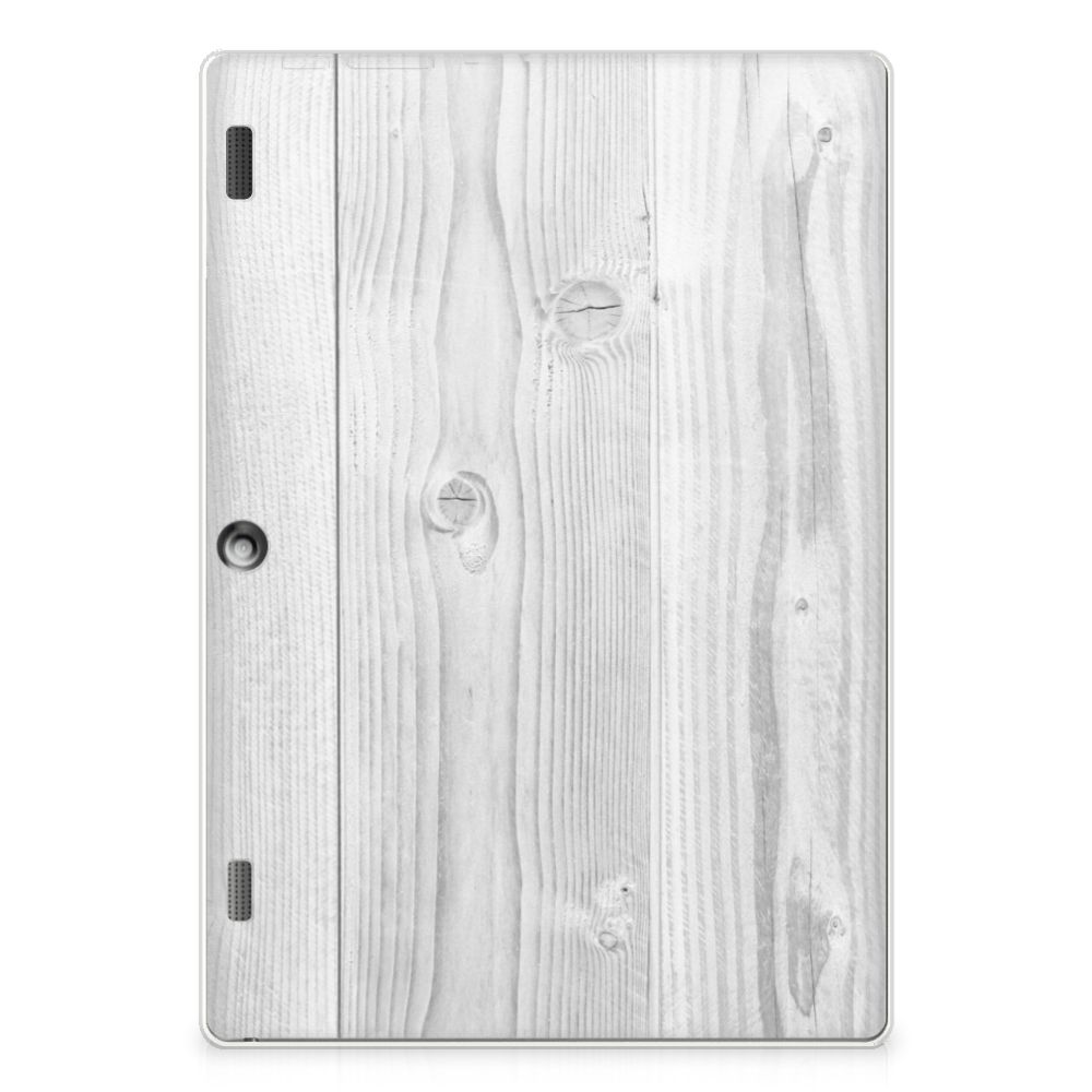 Lenovo Tab 10 | Tab 2 A10-30 Silicone Tablet Hoes White Wood