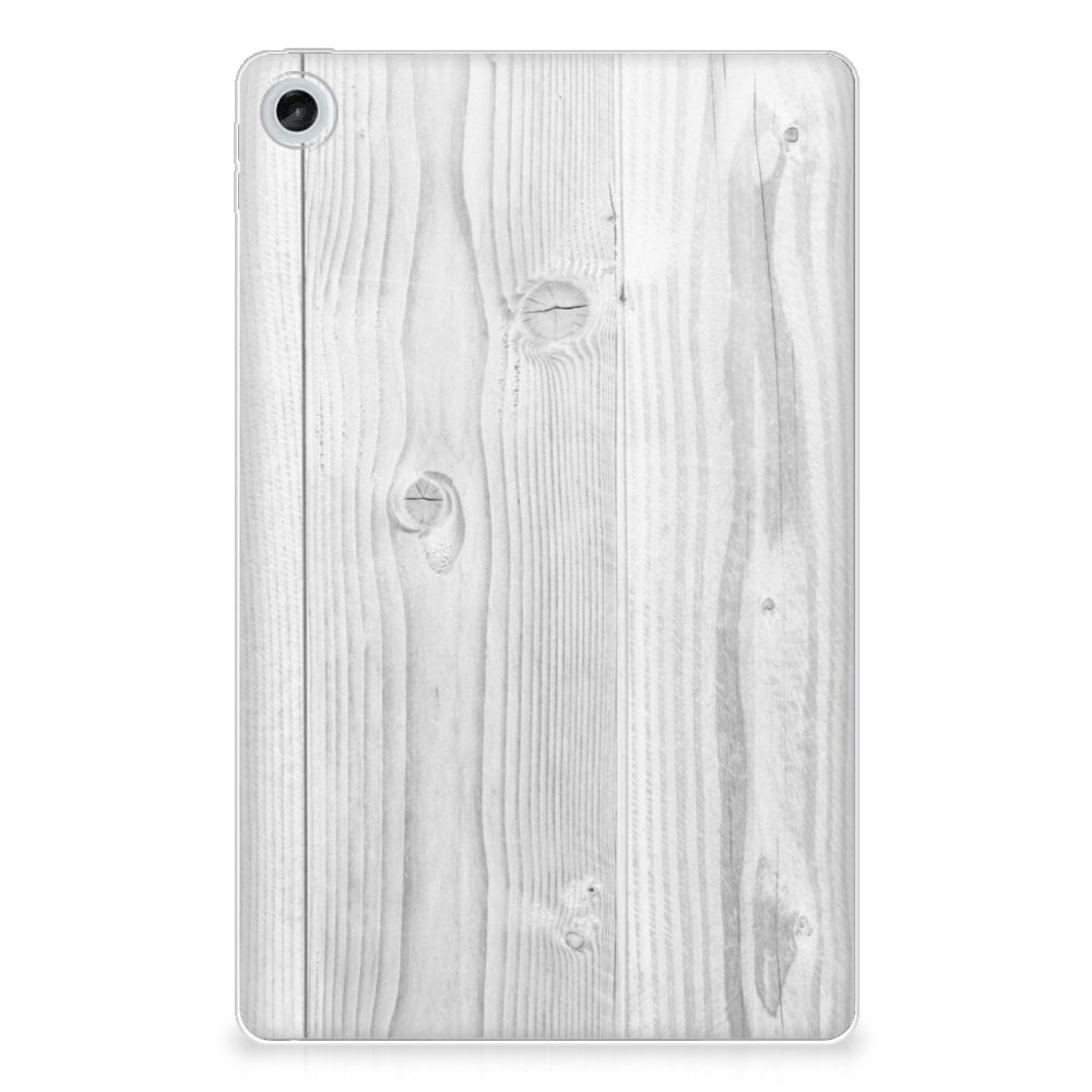 Lenovo Tab M10 Plus (3e generatie) Silicone Tablet Hoes White Wood