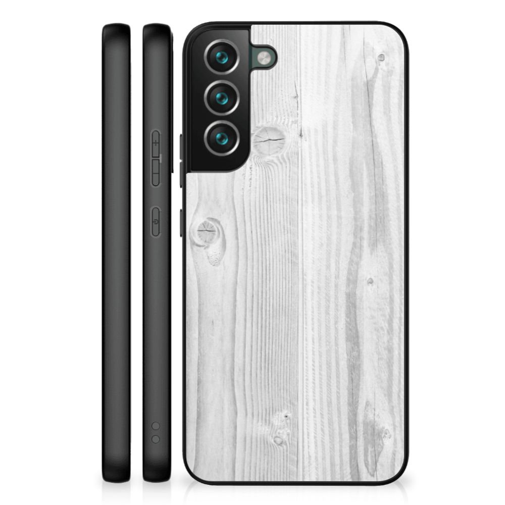 Samsung Galaxy S22 Plus Houten Print Telefoonhoesje White Wood
