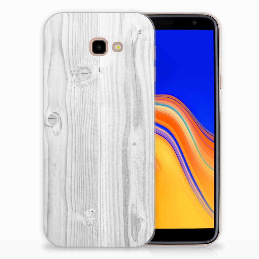 Samsung Galaxy J4 Plus (2018) Bumper Hoesje White Wood
