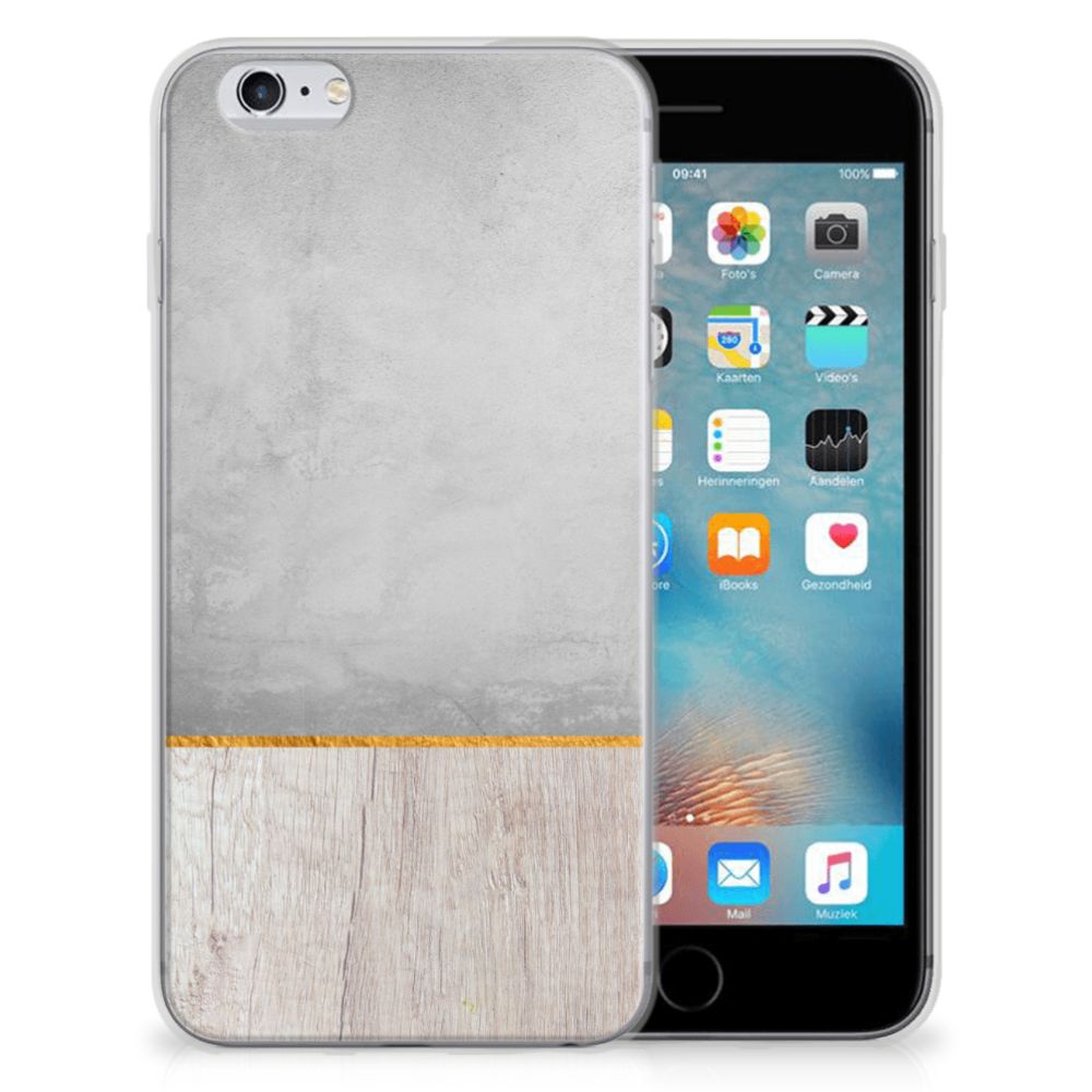 Apple iPhone 6 | 6s Bumper Hoesje Wood Concrete