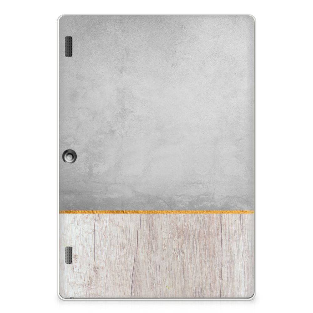 Lenovo Tab 10 | Tab 2 A10-30 Silicone Tablet Hoes Wood Concrete