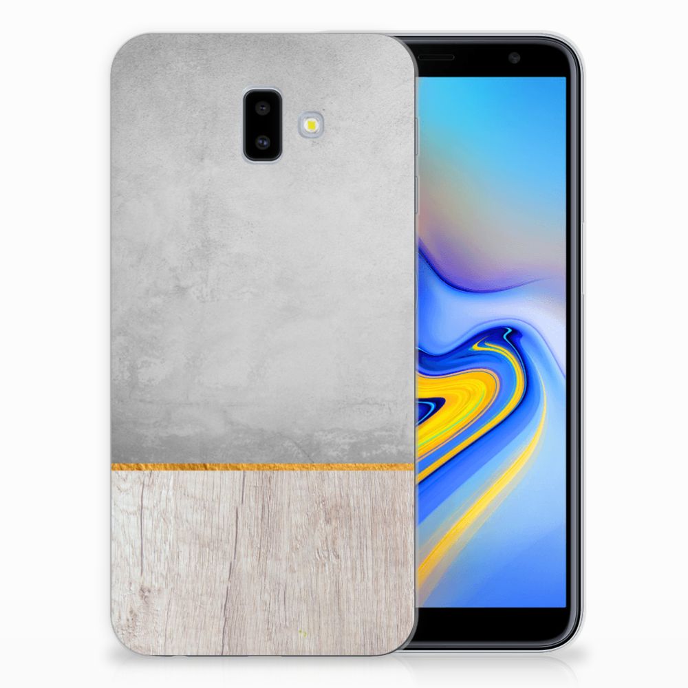 Samsung Galaxy J6 Plus (2018) Bumper Hoesje Wood Concrete