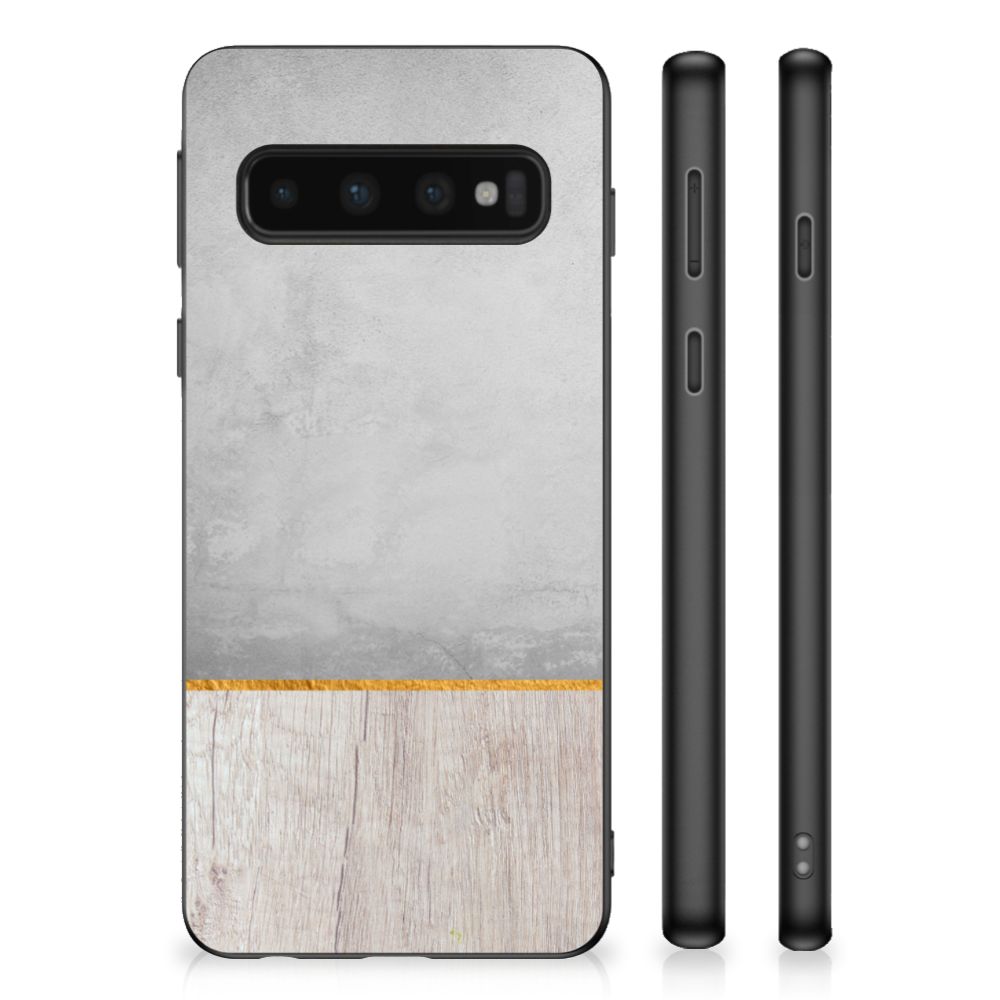 Samsung Galaxy S10 Grip Case Wood Concrete