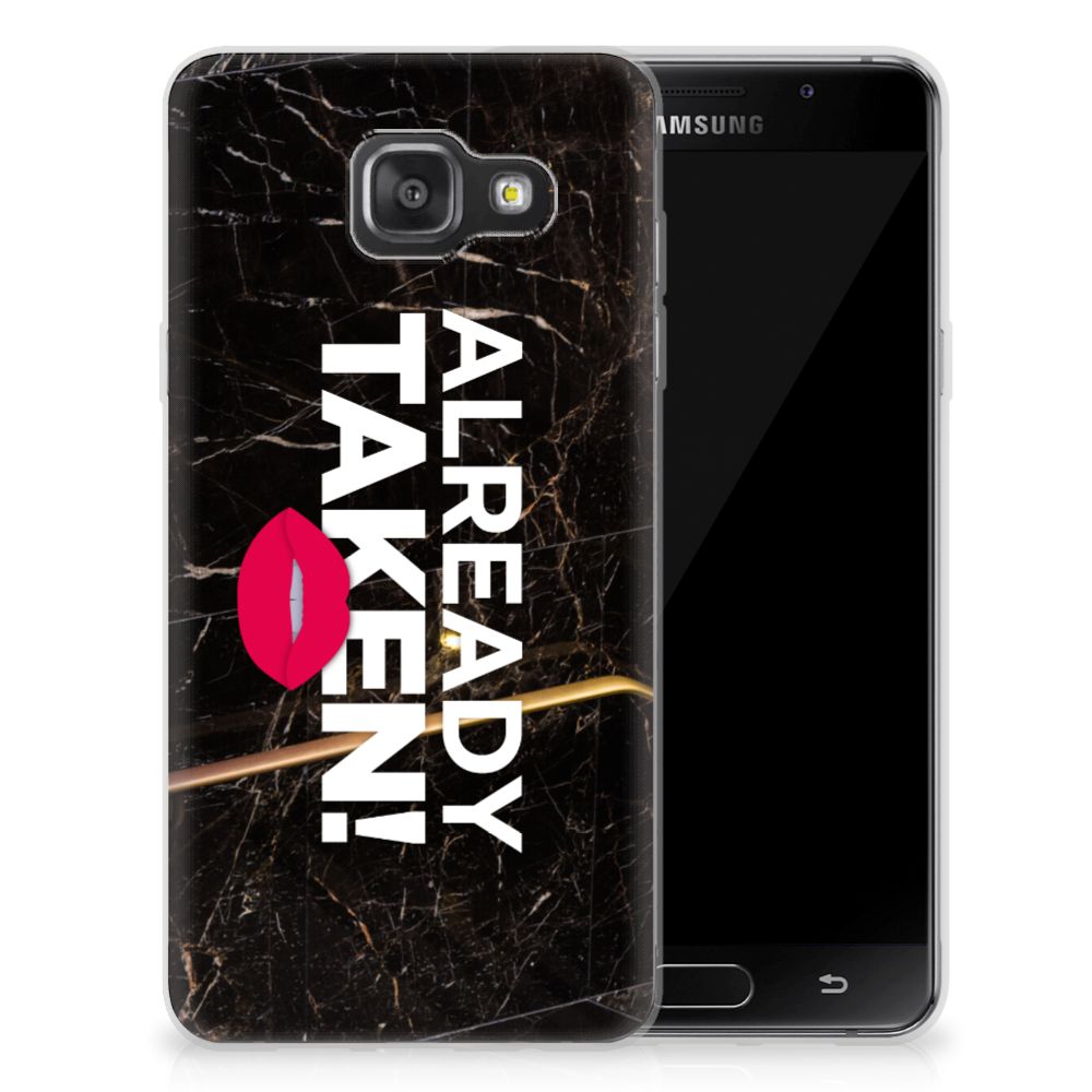 Samsung Galaxy A3 2016 Siliconen hoesje met naam Already Taken Black