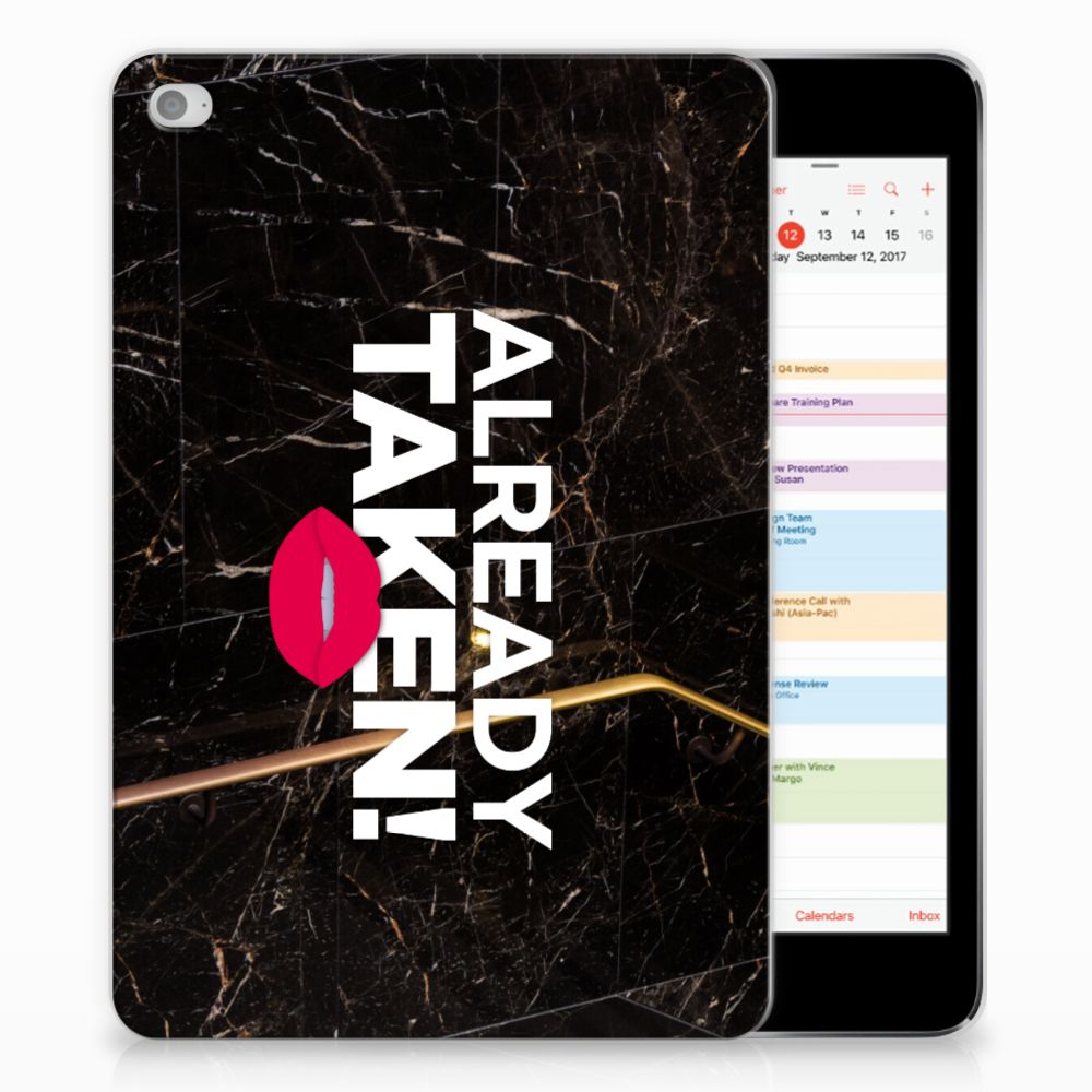Apple iPad Mini 4 Tablethoesje Design Already Taken Black