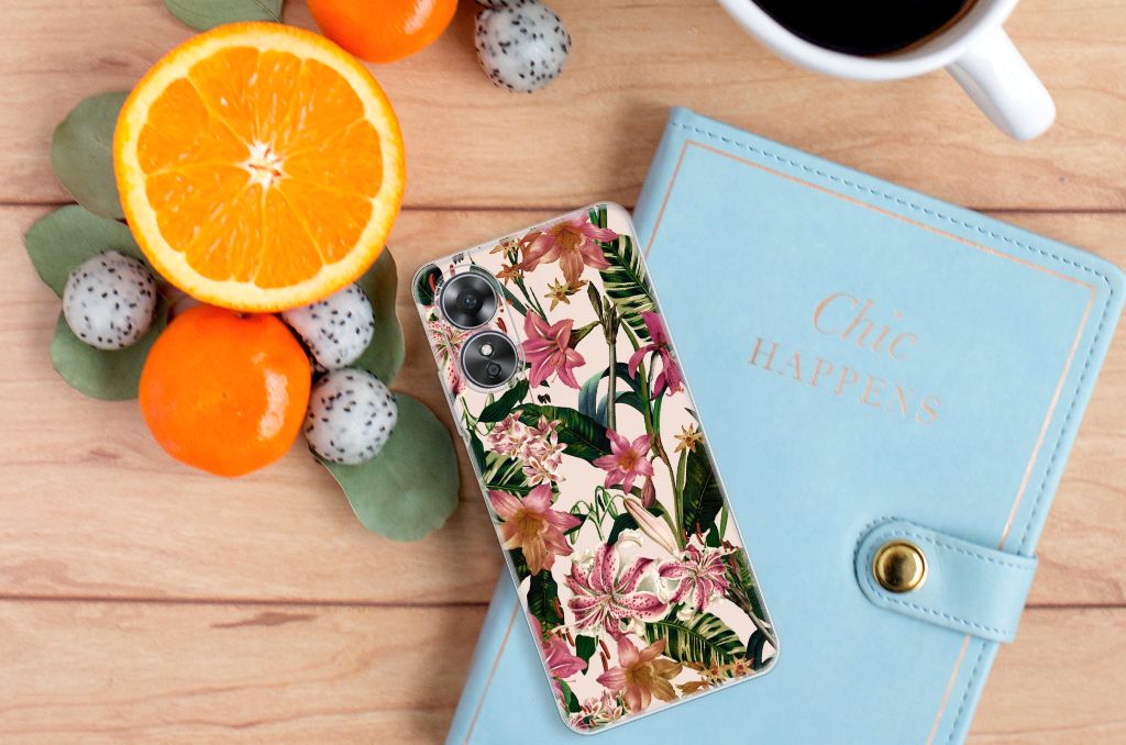 OPPO A17 TPU Case Flowers