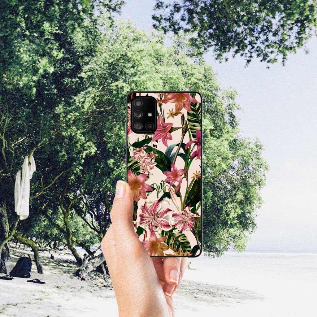 Samsung Galaxy A71 Bloemen Hoesje Flowers