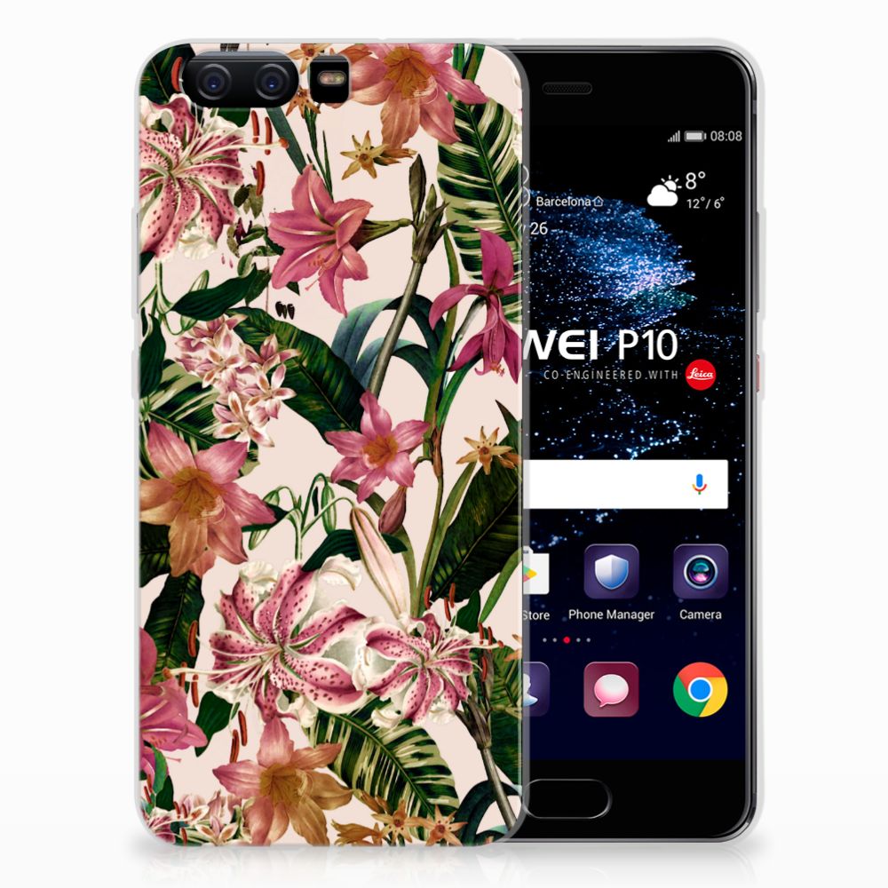 Huawei P10 Uniek TPU Hoesje Flowers