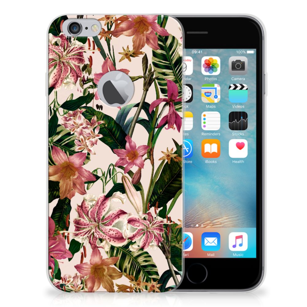 Apple iPhone 6 Plus | 6s Plus Uniek TPU Hoesje Flowers