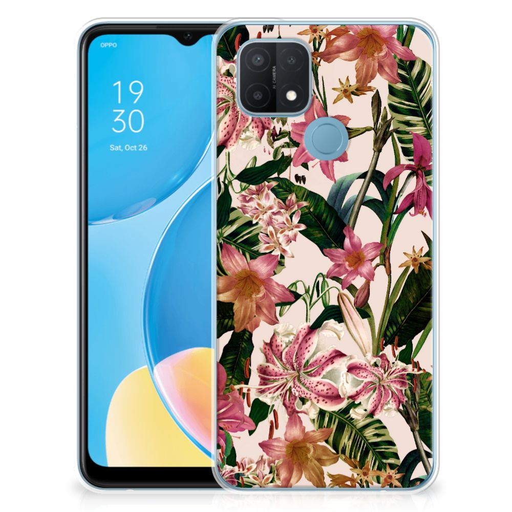 OPPO A15 TPU Case Flowers