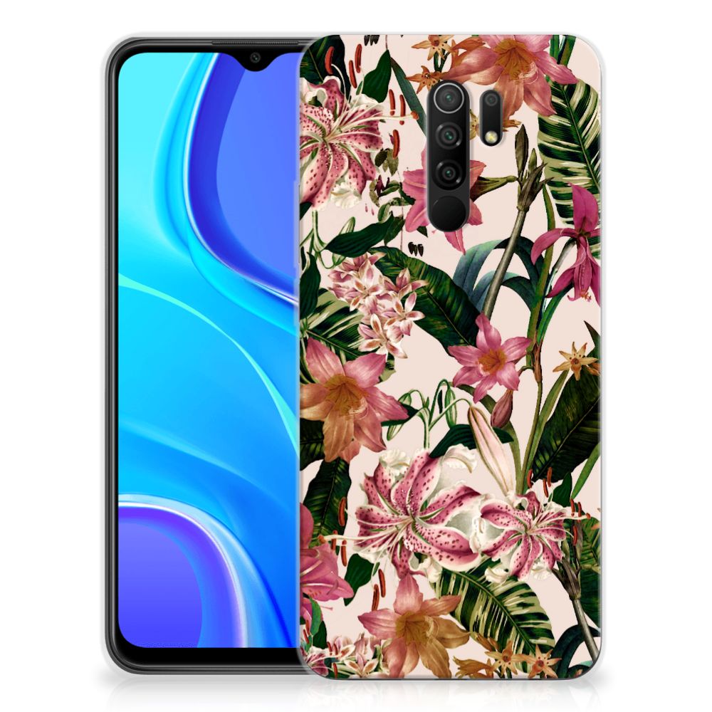 Xiaomi Redmi 9 TPU Case Flowers