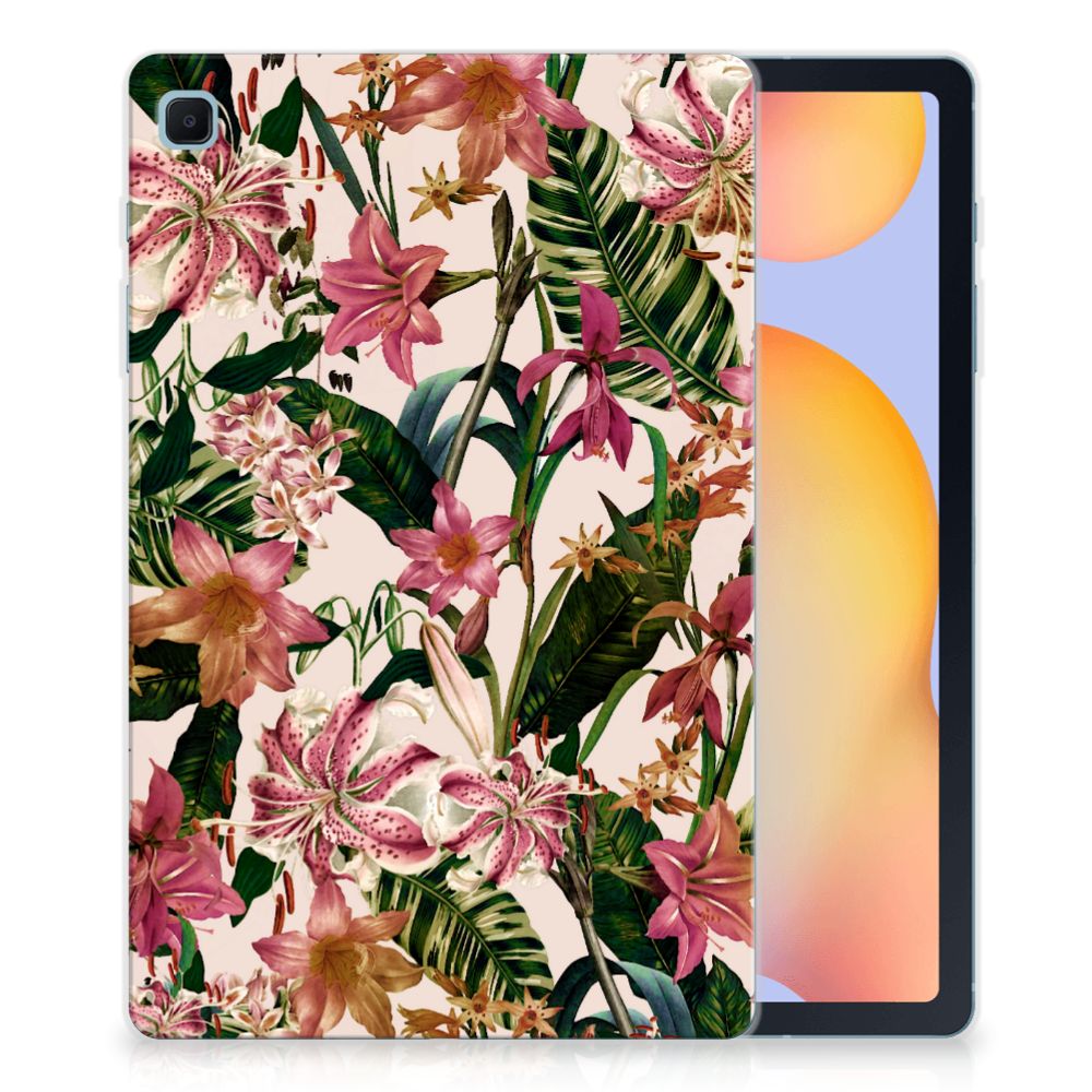 Samsung Galaxy Tab S6 Lite | S6 Lite (2022) Siliconen Hoesje Flowers