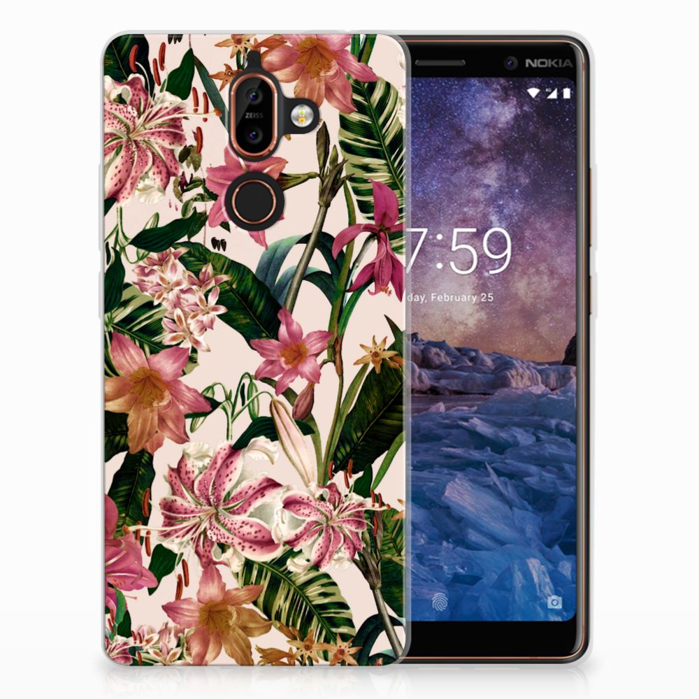 Nokia 7 Plus TPU Case Flowers
