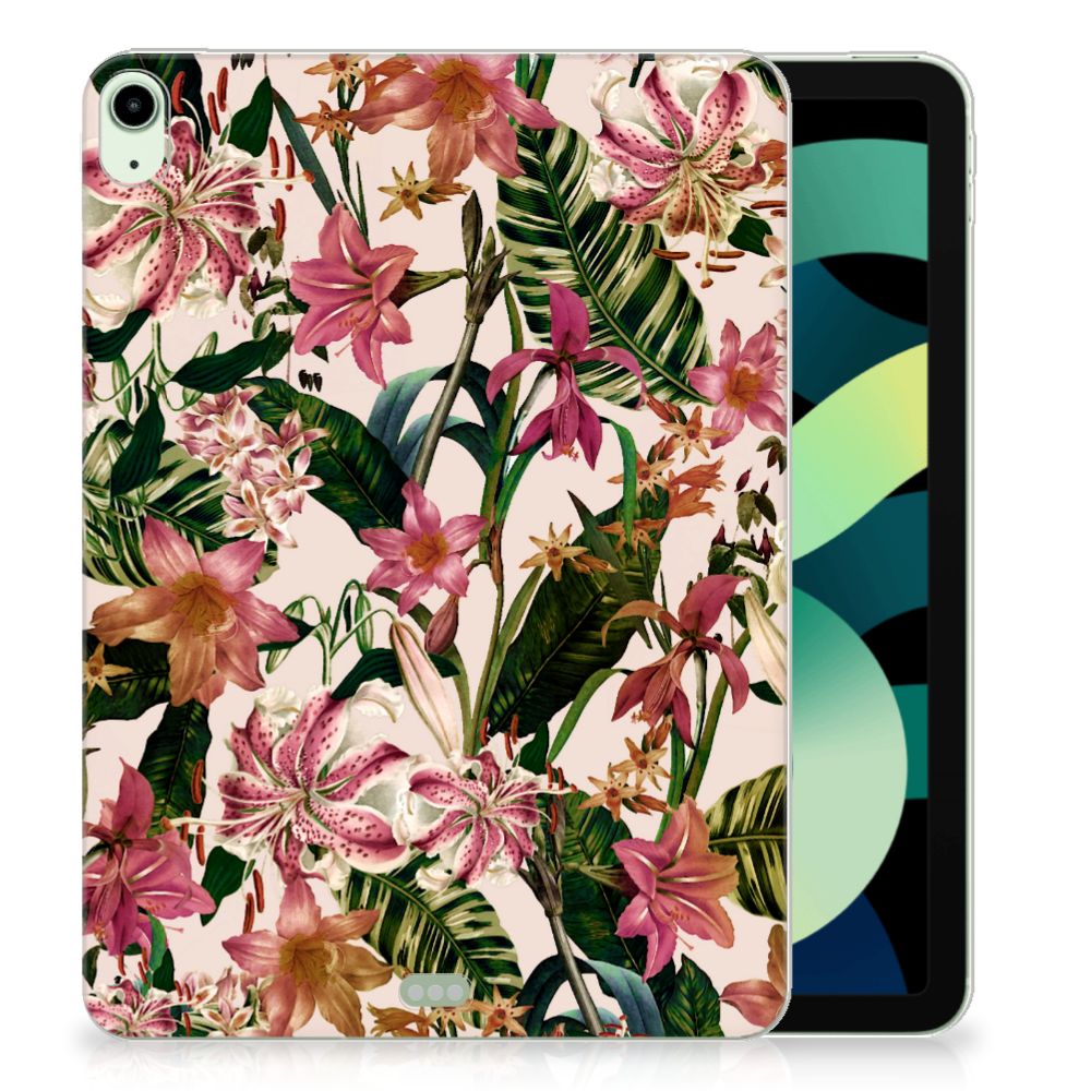 iPad Air (2020-2022) 10.9 inch Siliconen Hoesje Flowers