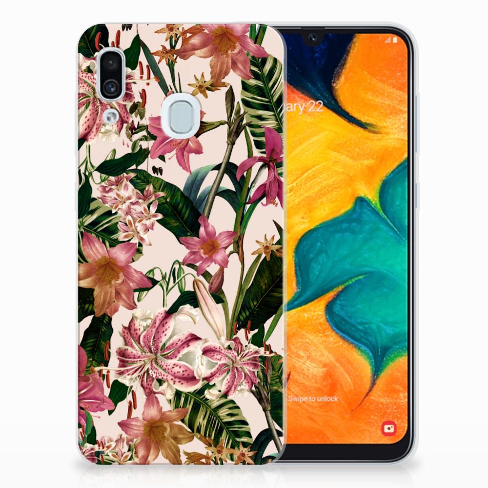 Samsung Galaxy A30 TPU Case Flowers