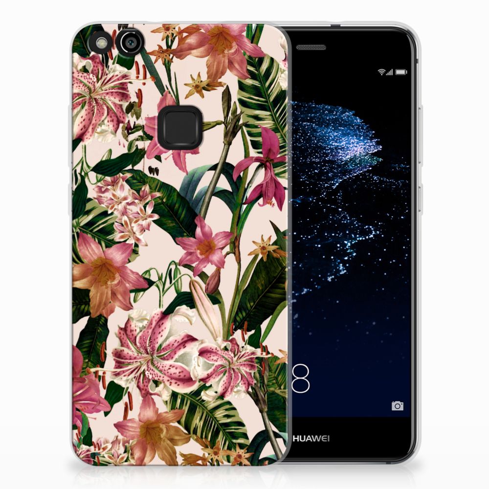 Huawei P10 Lite Uniek TPU Hoesje Flowers