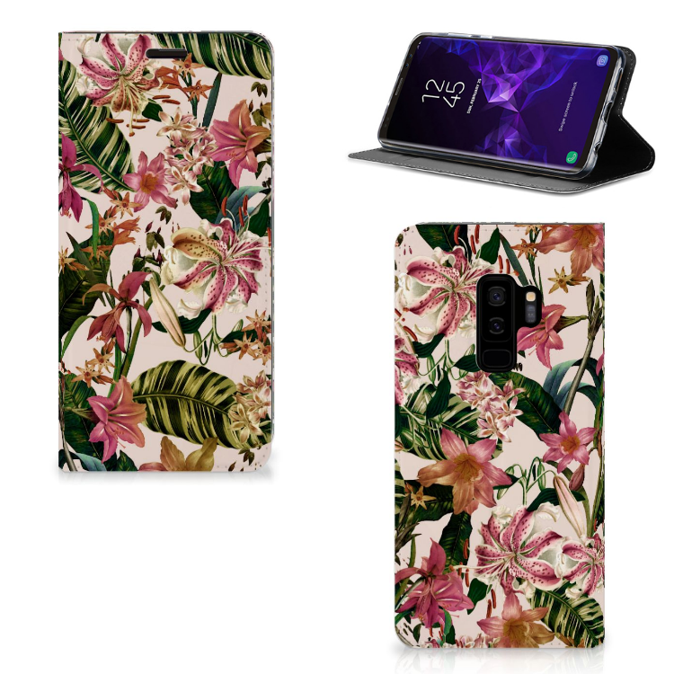 Samsung Galaxy S9 Plus Uniek Standcase Hoesje Flowers