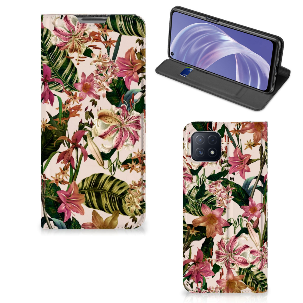OPPO A73 5G Smart Cover Flowers
