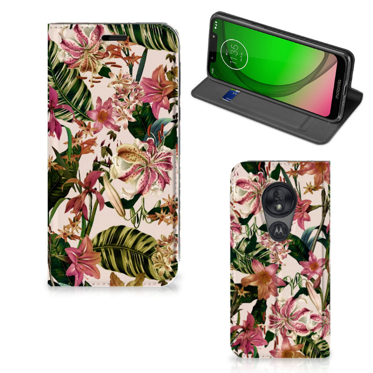 Motorola Moto G7 Play Smart Cover Flowers