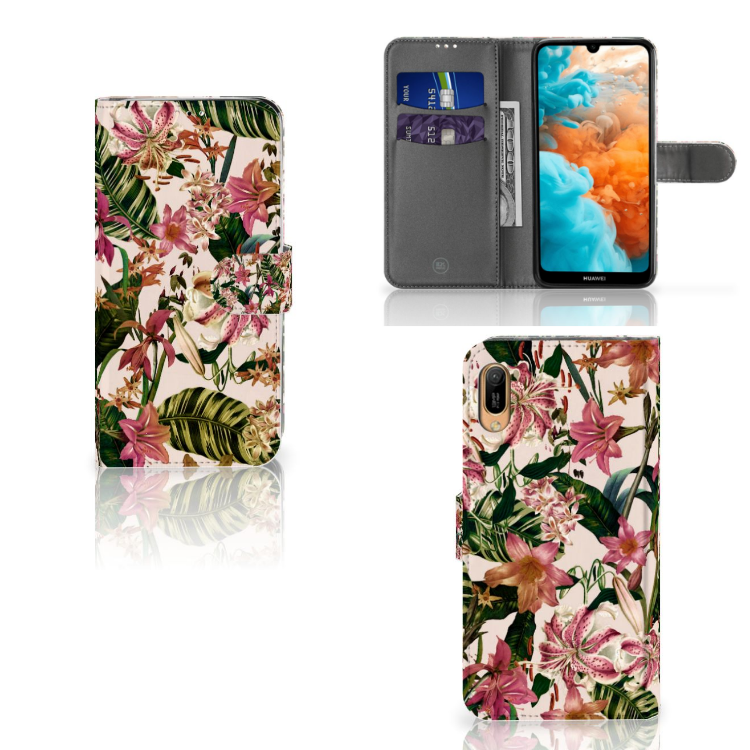 Huawei Y6 (2019) Hoesje Flowers