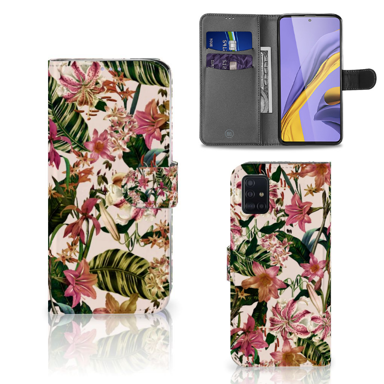 Samsung Galaxy A51 Hoesje Flowers
