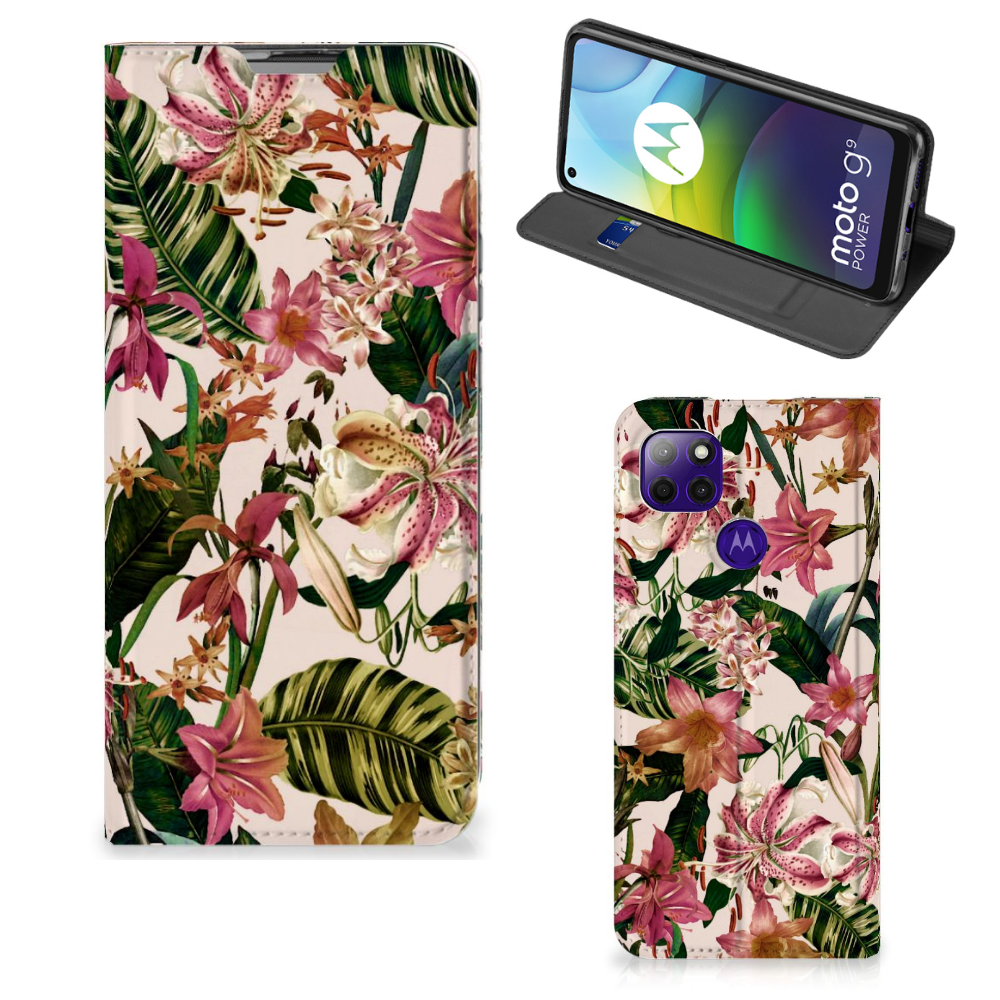 Motorola Moto G9 Power Smart Cover Flowers