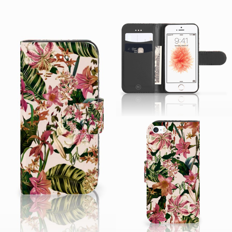 Apple iPhone 5 | 5s | SE Hoesje Flowers