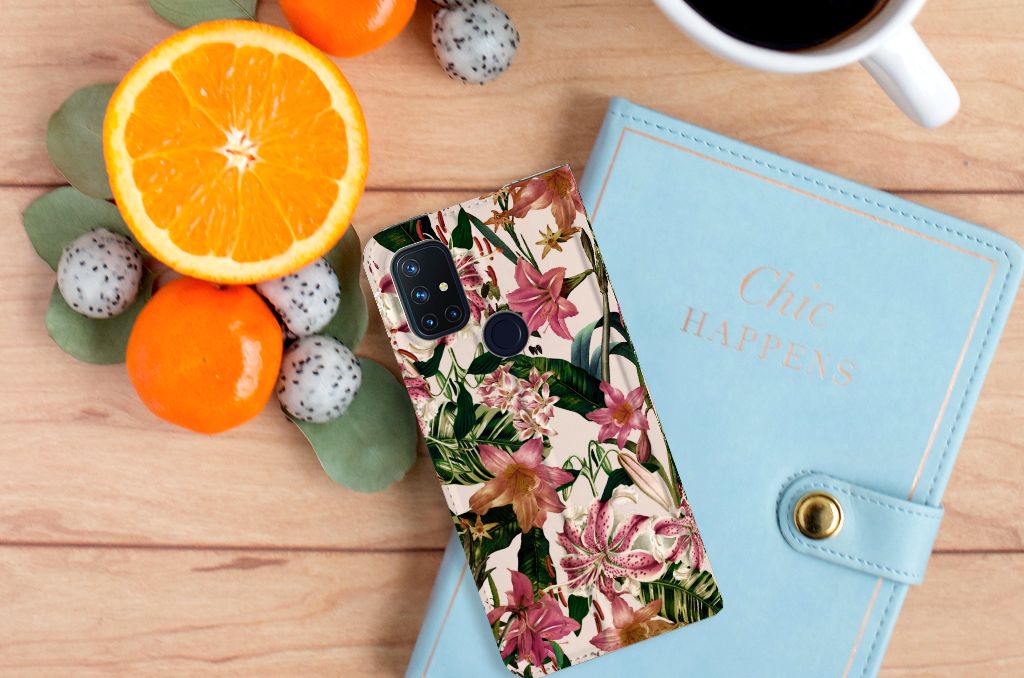 OnePlus Nord N10 5G Smart Cover Flowers