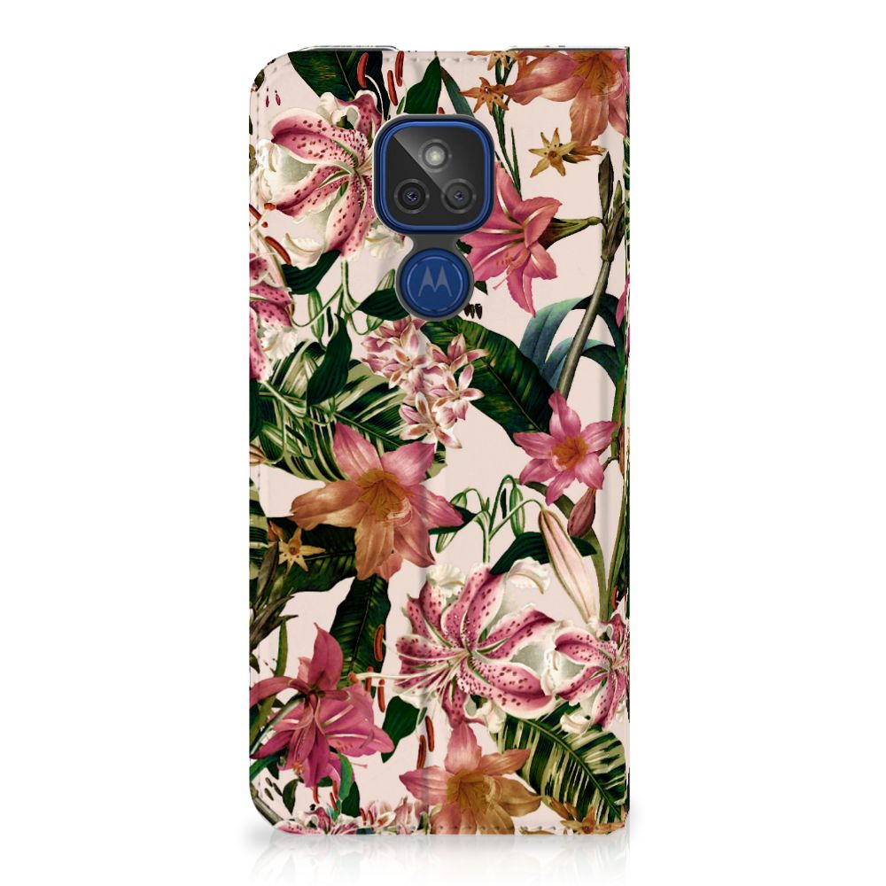Motorola Moto G9 Play Smart Cover Flowers