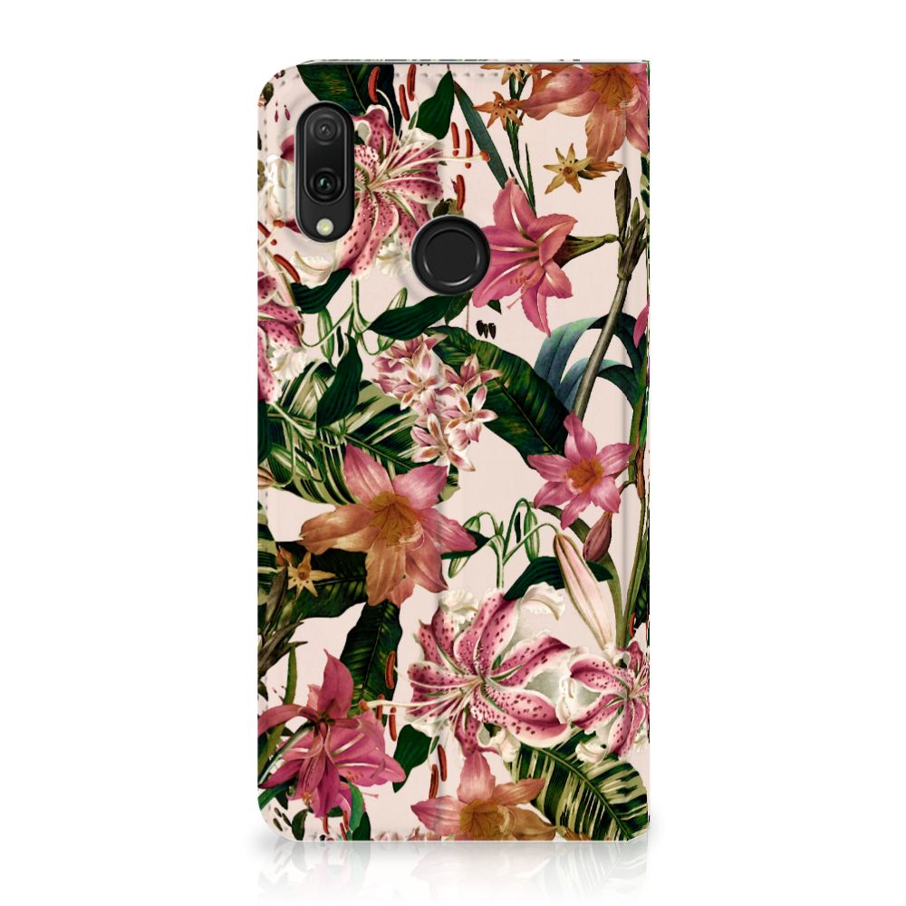 Huawei Y7 hoesje Y7 Pro (2019) Smart Cover Flowers