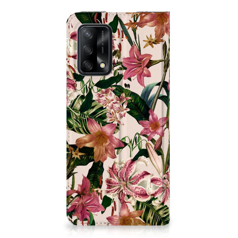 OPPO A74 4G Smart Cover Flowers