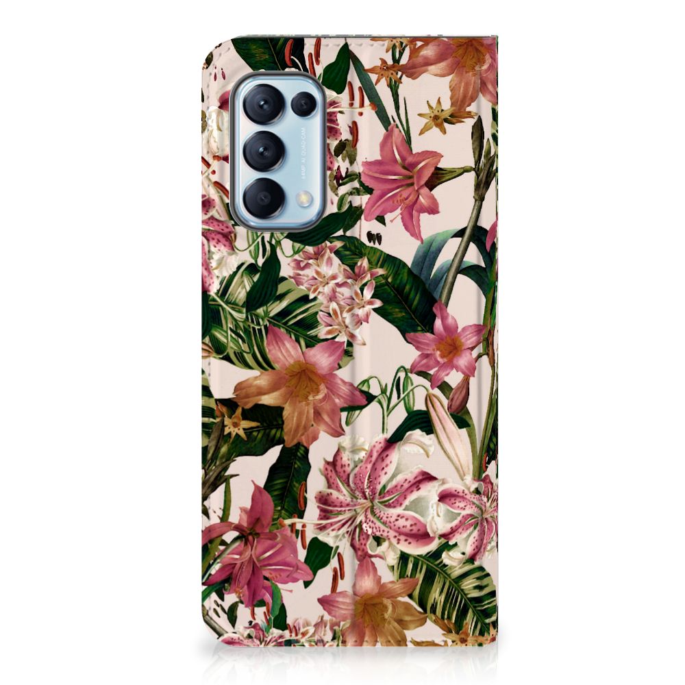 OPPO Find X3 Lite Smart Cover Flowers