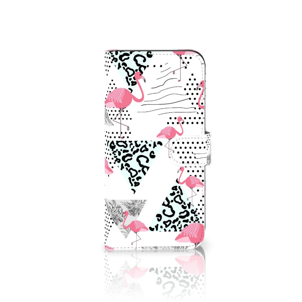 Apple iPhone 7 Plus | 8 Plus Telefoonhoesje met Pasjes Flamingo Triangle