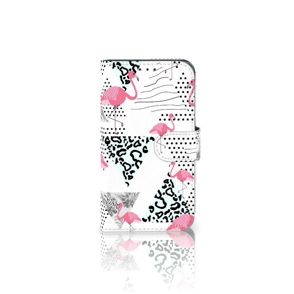Samsung Galaxy Xcover 4 | Xcover 4s Telefoonhoesje met Pasjes Flamingo Triangle