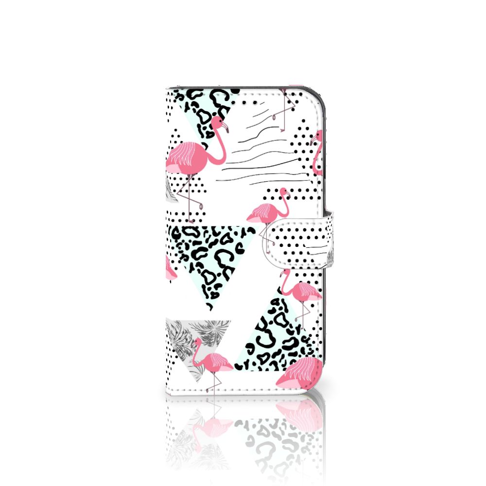 Apple iPhone 14 Telefoonhoesje met Pasjes Flamingo Triangle