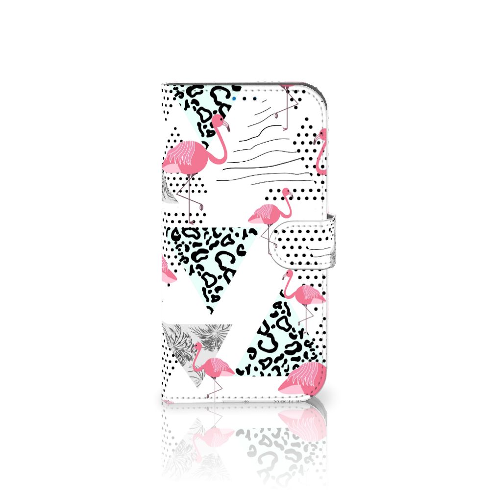 iPhone 14 Pro Max Telefoonhoesje met Pasjes Flamingo Triangle