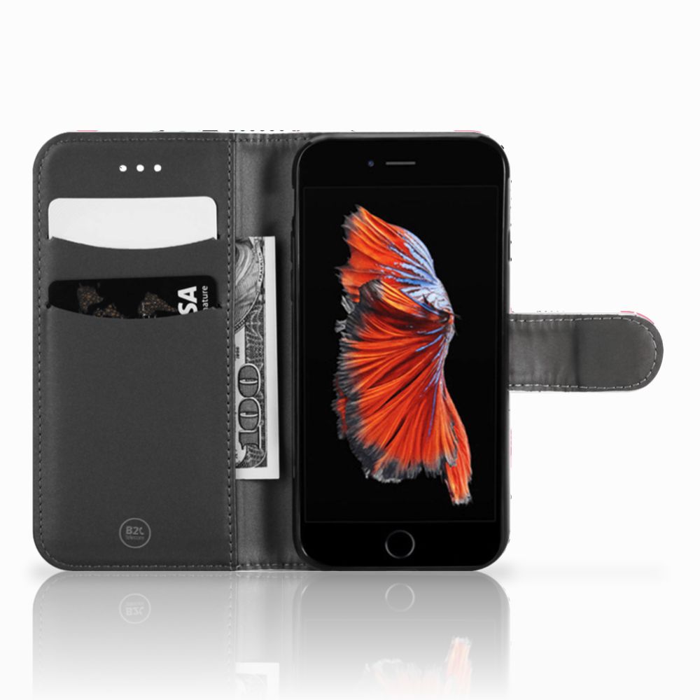 Apple iPhone 6 | 6s Telefoonhoesje met Pasjes Flamingo Triangle