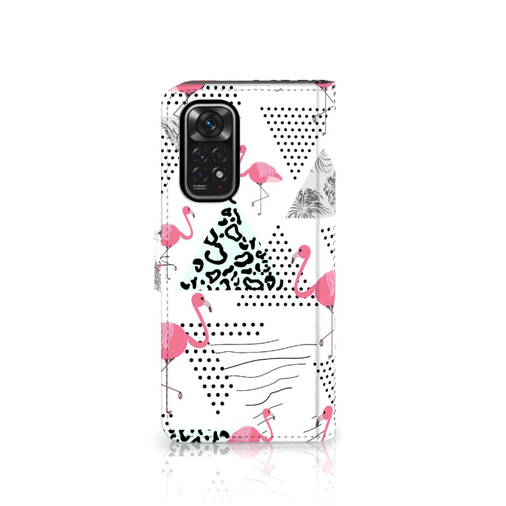 Xiaomi Redmi Note 11/11S Telefoonhoesje met Pasjes Flamingo Triangle
