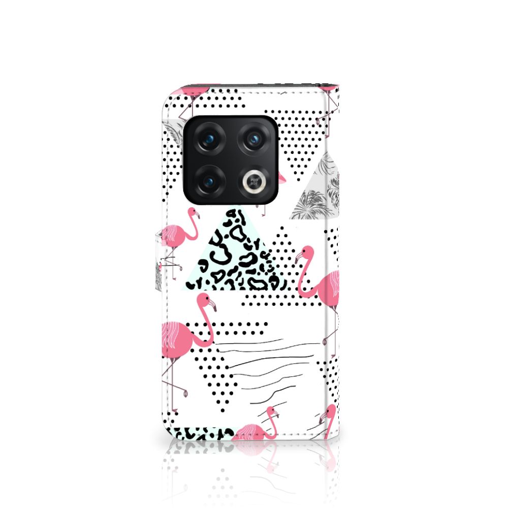 OnePlus 10 Pro Telefoonhoesje met Pasjes Flamingo Triangle