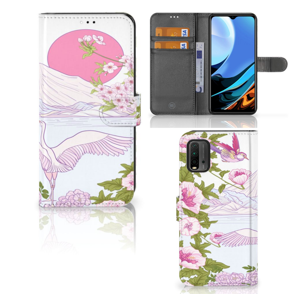 Xiaomi Redmi 9T | Poco M3 Telefoonhoesje met Pasjes Bird Standing
