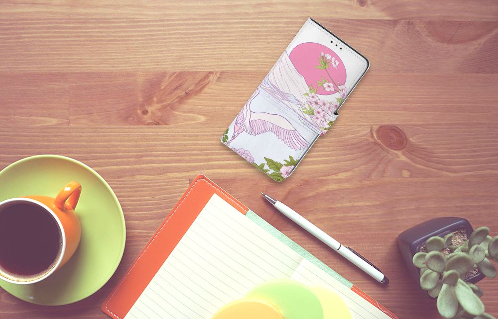 Xiaomi Mi Note 10 Lite Telefoonhoesje met Pasjes Bird Standing