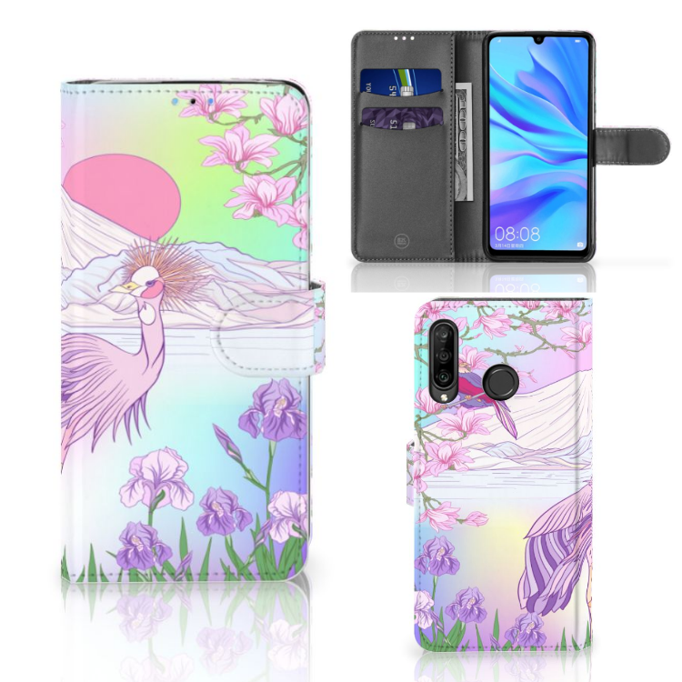 Huawei P30 Lite (2020) Telefoonhoesje met Pasjes Bird