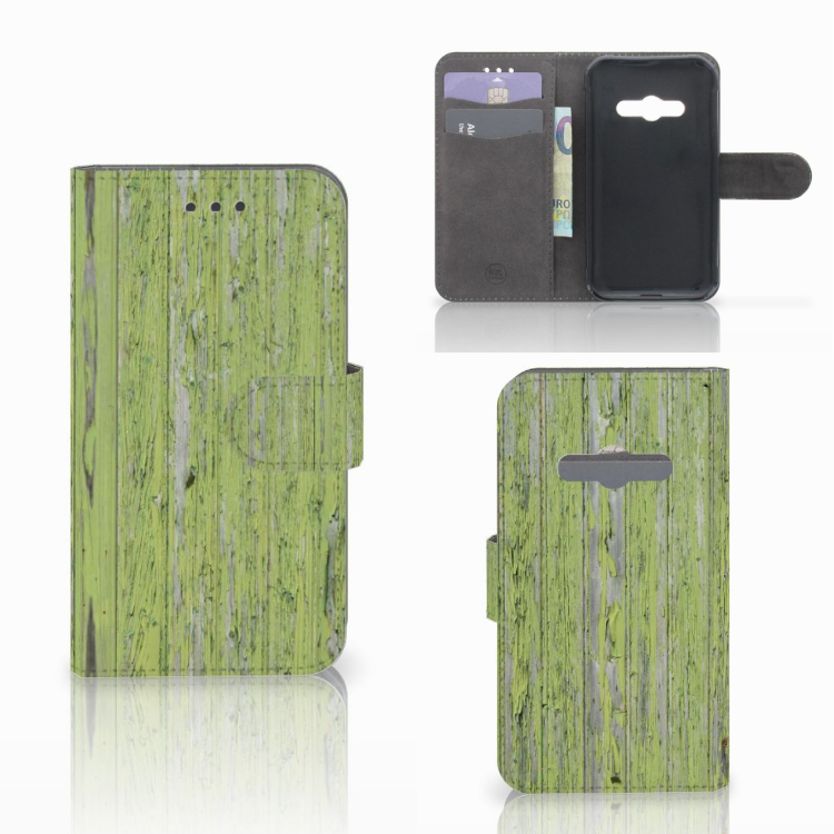 Samsung Galaxy Xcover 3 | Xcover 3 VE Book Style Case Green Wood